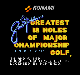 Jack Nicklaus' Greatest 18 Holes of Major Championship Golf (Europe) Title Screen